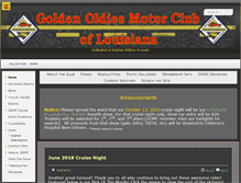 Tablet Screenshot of goldenoldiesmotorclub.com